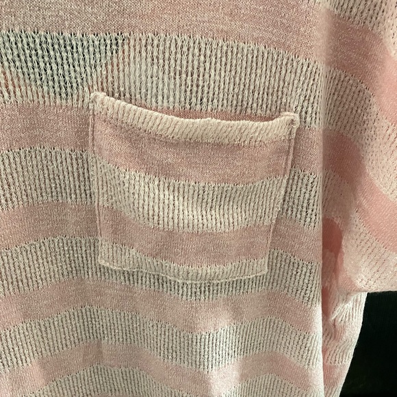 🎉HP🎉 NWT CY fashion boutique brand pink striped top size large - Picture 5 of 5